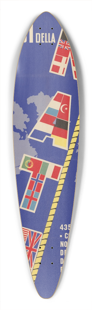 U.S. Information Agency - NATO 39.3 inch art pintail longboard deck