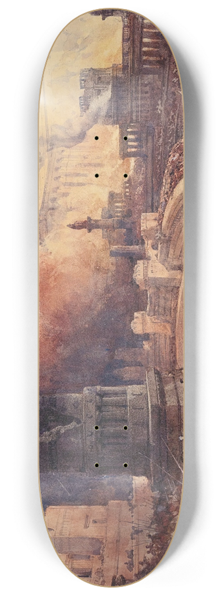 David Roberts - London The Destruction Of A City 8.25 inch art skate deck