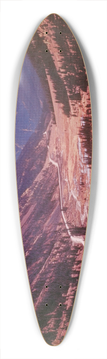 U.S. Information Agency - Scenically Yours, Descent into Silvertown near Durango, Colorado 39.3 inch art pintail longboard deck