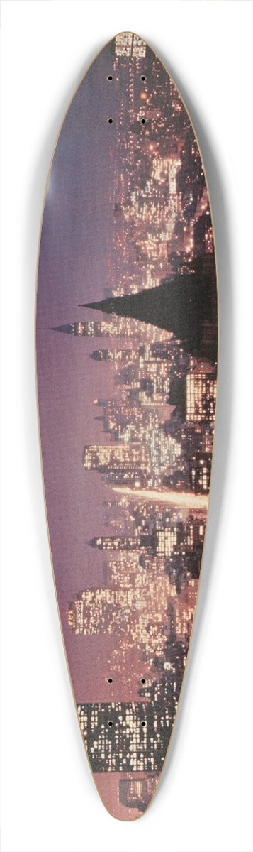 U.S. Information Agency - Scenically Yours, New York City 39.3 inch art pintail longboard deck