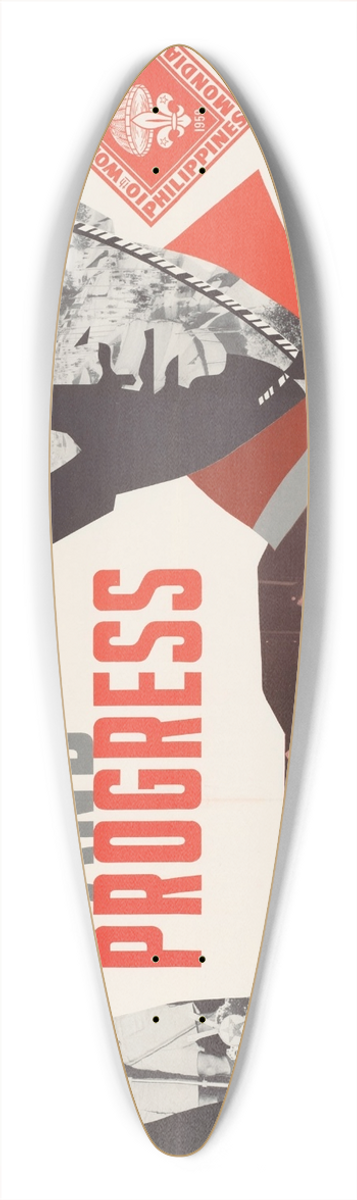 U.S. Information Agency - Scouting for Peace & Progress 39.3 inch art pintail longboard deck