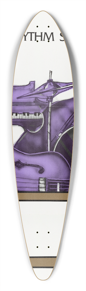 U.S. Information Agency - Sun Rhythm Section 39.3 inch art pintail longboard deck