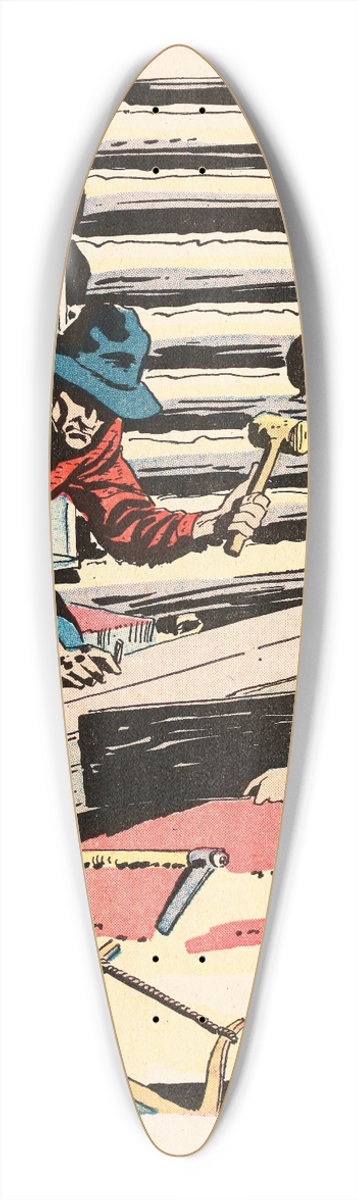 U.S. Information Agency - Tragedy 39.3 inch art pintail longboard deck