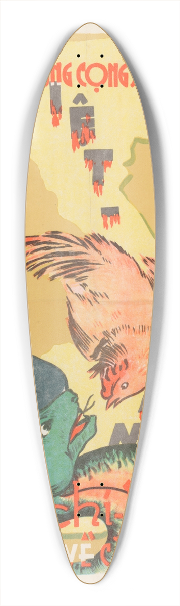 U.S. Information Agency - Viet Poster #2 39.3 inch art pintail longboard deck