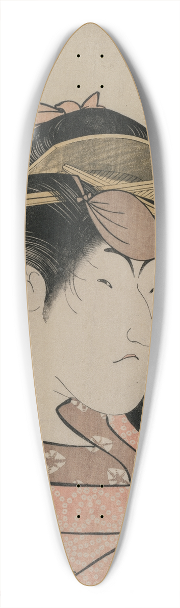Utagawa Kunimasa - Portrait of the Actor Nakayama Tomisaburo as a Woman 39.3 inch art pintail longboard deck