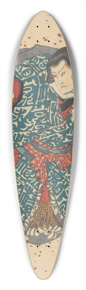 Utagawa Kunisada (Toyokuni III) - Actor Ichimura Buzaemon (playing an unidentified role) 39.3 inch art pintail longboard deck