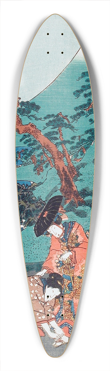 Utagawa Kunisada (Toyokuni III) - Act VIII; Konamis Bridal Procession. 39.3 inch art pintail longboard deck