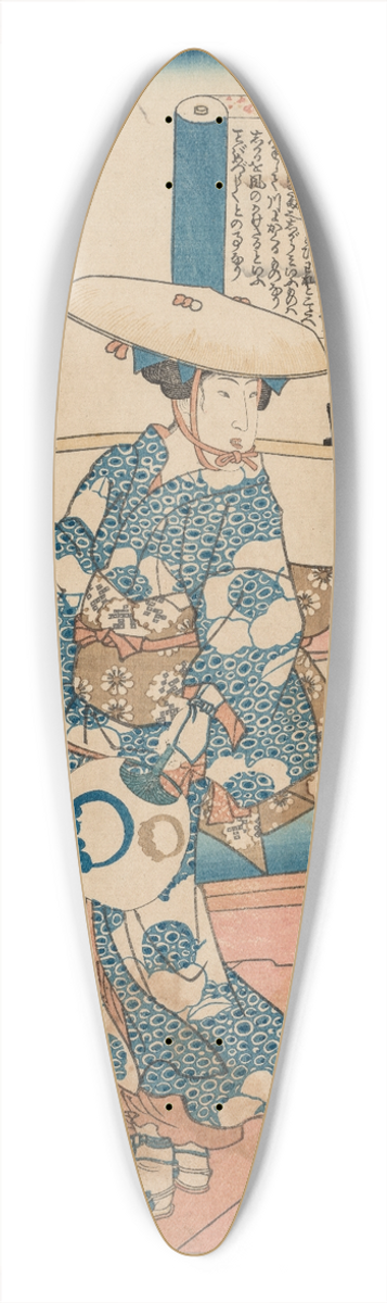 Utagawa Kunisada (Toyokuni III) - Harumichi no Tsuraki from the series A Pictorial Commentary on One Hundred Poems by One Hundred Poets, no. 31 39.3 inch art pintail longboard deck