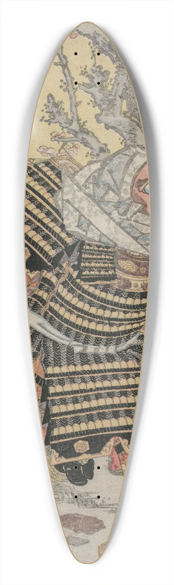 Utagawa Kunisada (Toyokuni III) - Musashibo Benkei Kneeling by a Plum Tree 39.3 inch art pintail longboard deck