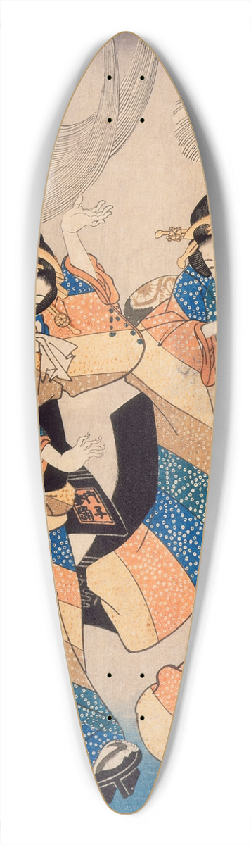 Utagawa Kunisada (Toyokuni III) - The Seventh Month 39.3 inch art pintail longboard deck