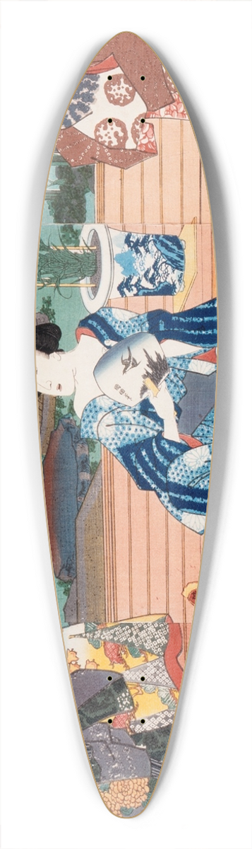 Utagawa Kunisada (Toyokuni III) - The Sixth Lunar Month 39.3 inch art pintail longboard deck