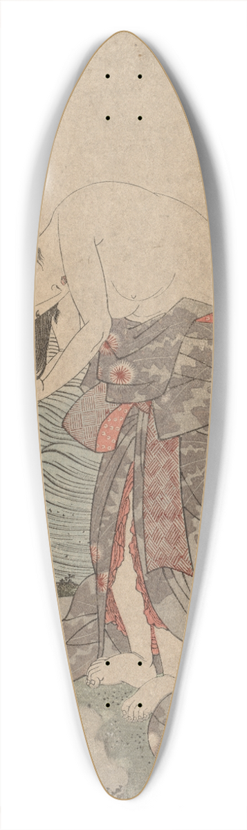 Utagawa Kunisada (Toyokuni III) - Woman Diver Combing her Hair 39.3 inch art pintail longboard deck