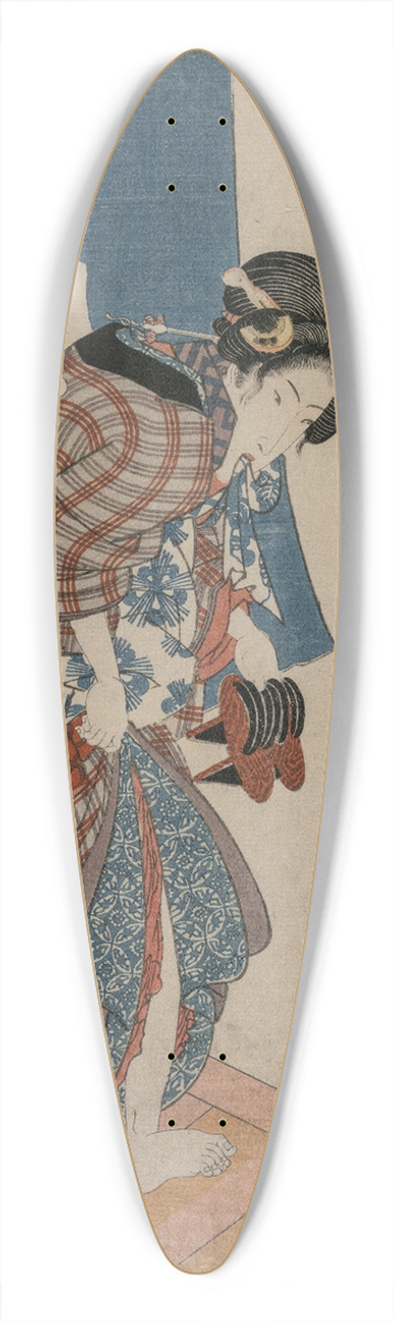 Utagawa Kunisada (Toyokuni III) - Woman Leaving a Bath House (from the series Pictures from Otsu) 39.3 inch art pintail longboard deck