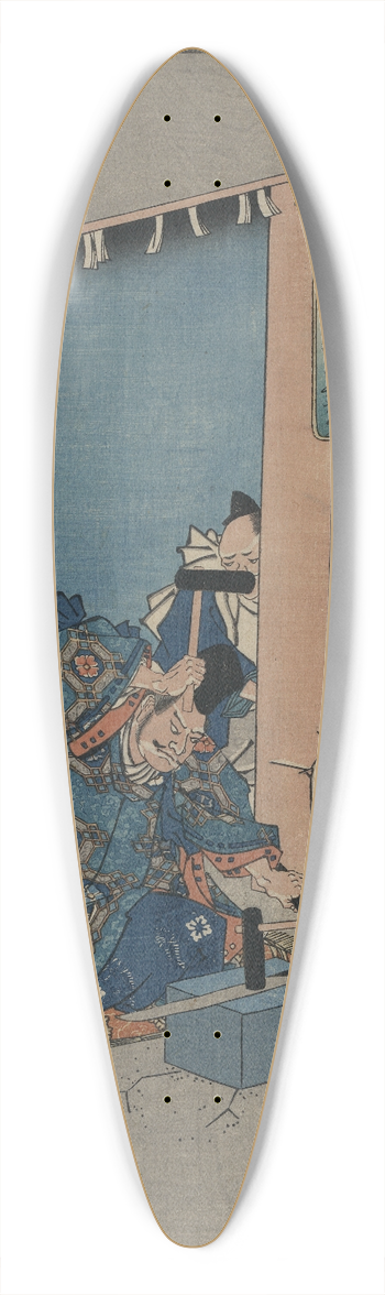 Utagawa Kuniyoshi - Gotobain 39.3 inch art pintail longboard deck