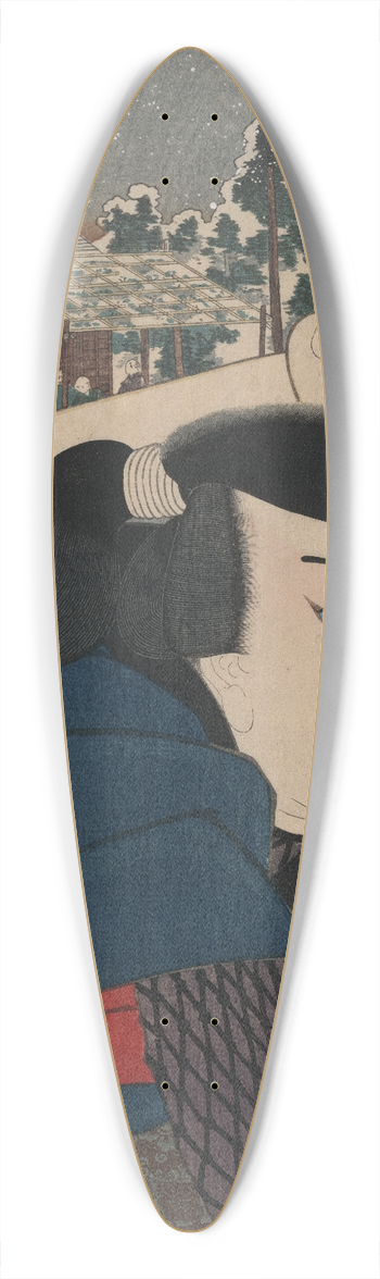Utagawa Kuniyoshi - Mukjima miyamoto musashi 39.3 inch art pintail longboard deck