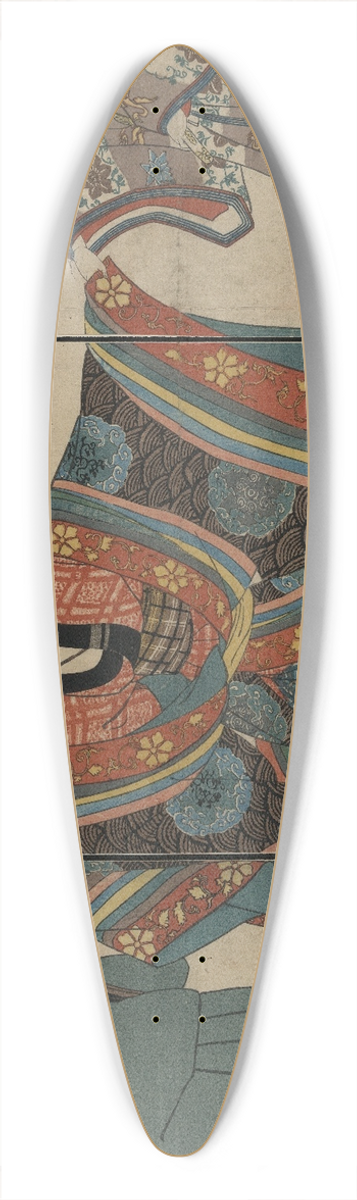 Utagawa Kuniyoshi - Taira no munemori mikazuki osen ebizako no j 39.3 inch art pintail longboard deck