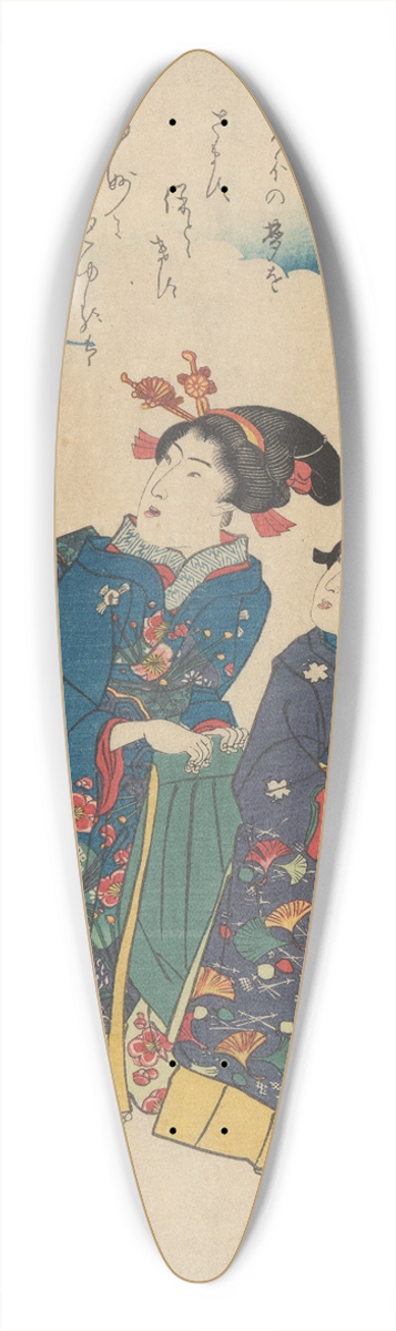 Utagawa Kuniyoshi - Two Women Looking at a Bird 39.3 inch art pintail longboard deck