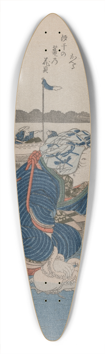Utagawa Kuniyoshi - Woman with an Octopus; from the series Five Pictures of Low Tide 39.3 inch art pintail longboard deck
