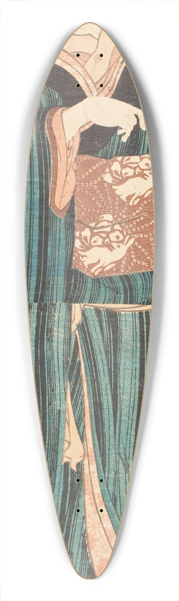 Utagawa Yoshikazu - Woman Carrying a New Year Decoration 39.3 inch art pintail longboard deck