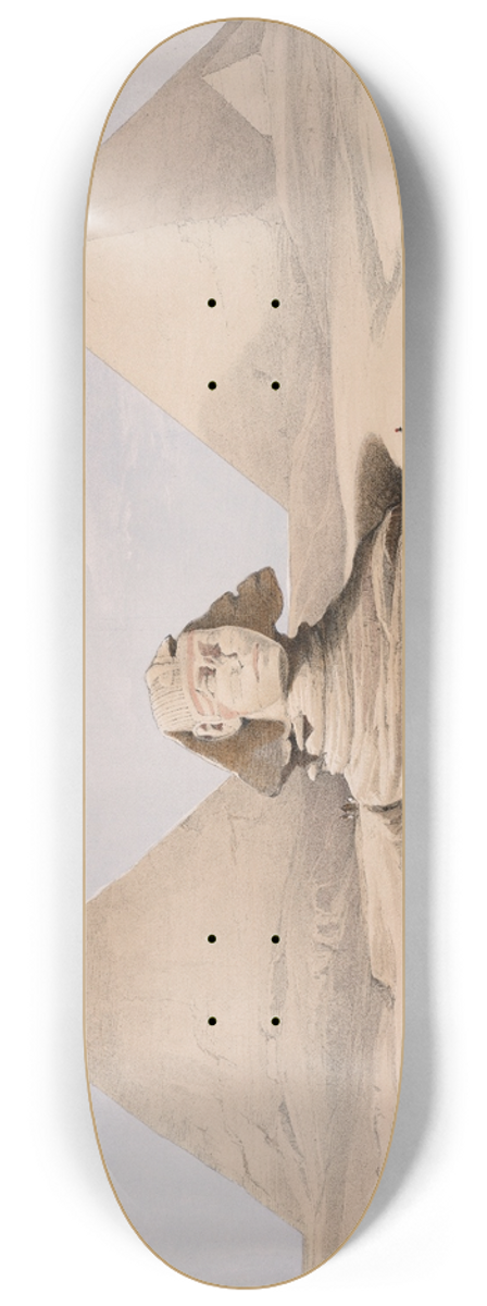 David Roberts - The Great Sphinx, Pyramids of Gizeh [Giza]. July 17th, 1839. 8.25 inch art skate deck