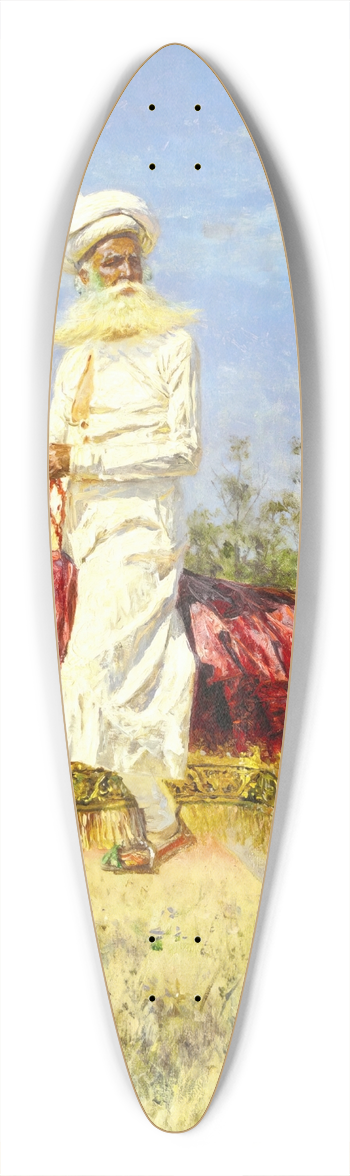 Vasily Vereshchagin - Rider in Jaipur 39.3 inch art pintail longboard deck