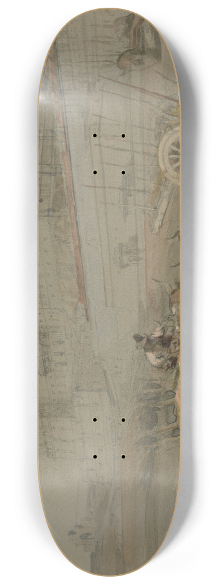 David Roberts - The Royal Palace, Madrid, 1832 8.25 inch art skate deck