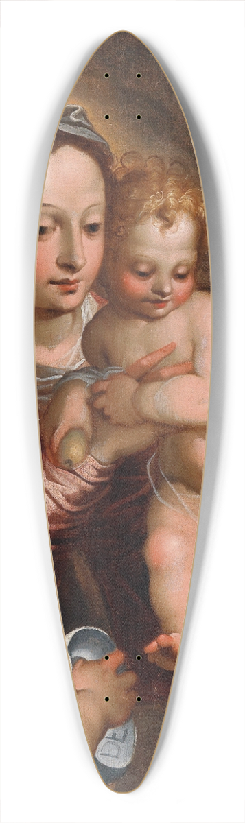 Venetian School - The Madonna and Child with the Infant Saint John the Baptist 39.3 inch art pintail longboard deck