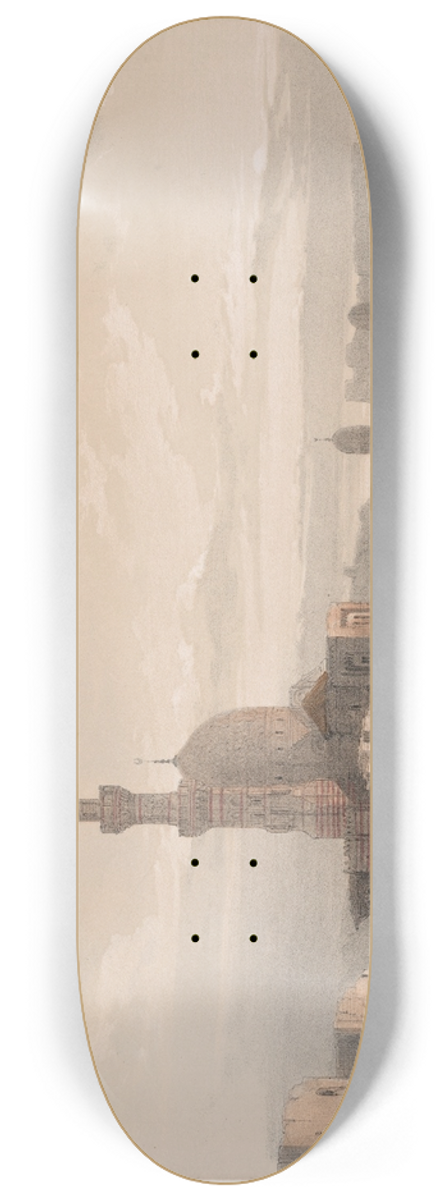 David Roberts - Tombs of the caliphs, Cairo. 8.25 inch art skate deck
