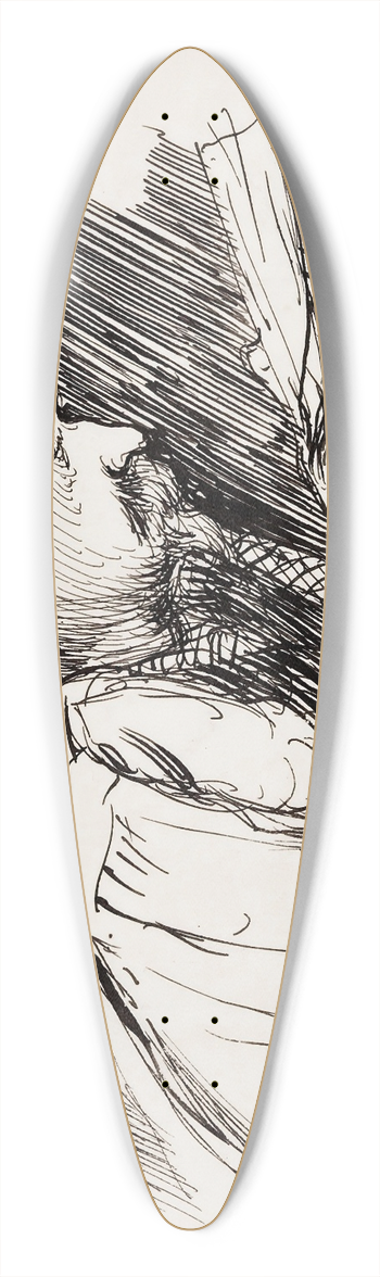Venny Soldan-Brofeldt - The father reads to the child 39.3 inch art pintail longboard deck