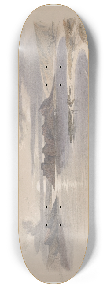 David Roberts - Wady Dabod [Wadi Dabod], Nubia. Nov. 16th, 1838. 8.25 inch art skate deck