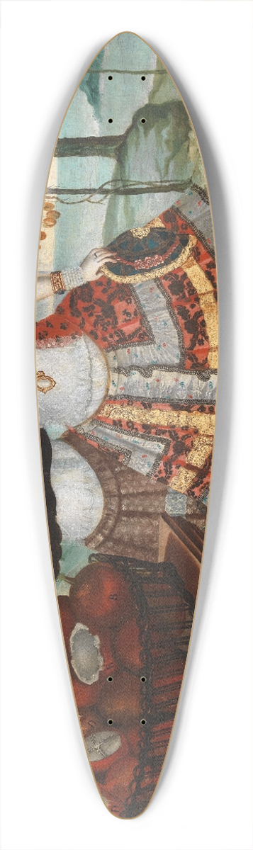 Vicente Albn - Noble Woman with Her Black Slave 39.3 inch art pintail longboard deck