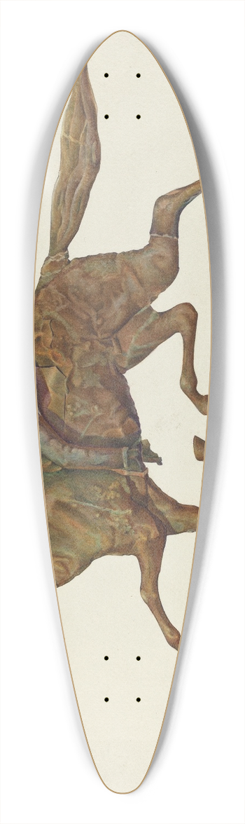 Victor F. Muollo - Weather Vane  Horse and Rider 39.3 inch art pintail longboard deck