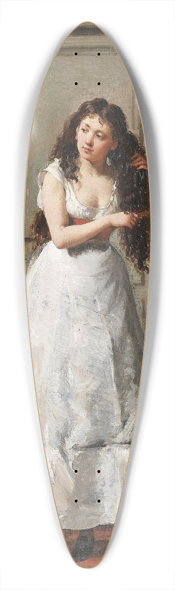 Victor Gabriel Gilbert - At Her Toilette 39.3 inch art pintail longboard deck