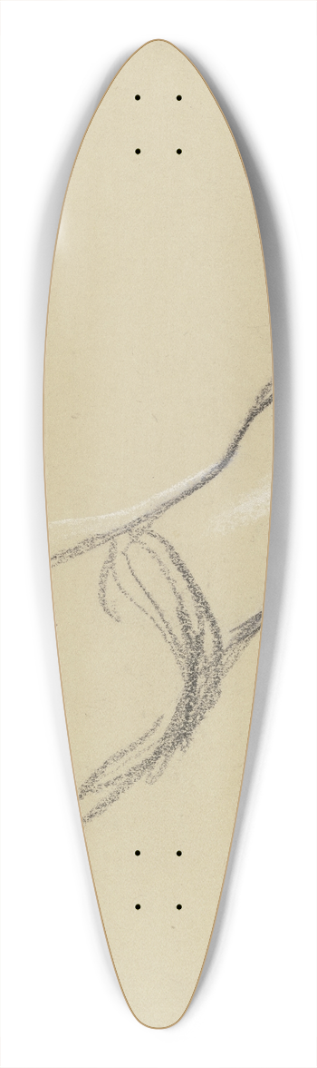 Victor Mller - Die ineinander gelegten rechten Hnde einer Frau und eines einen Handschuh tragenden Mannes 39.3 inch art pintail longboard deck