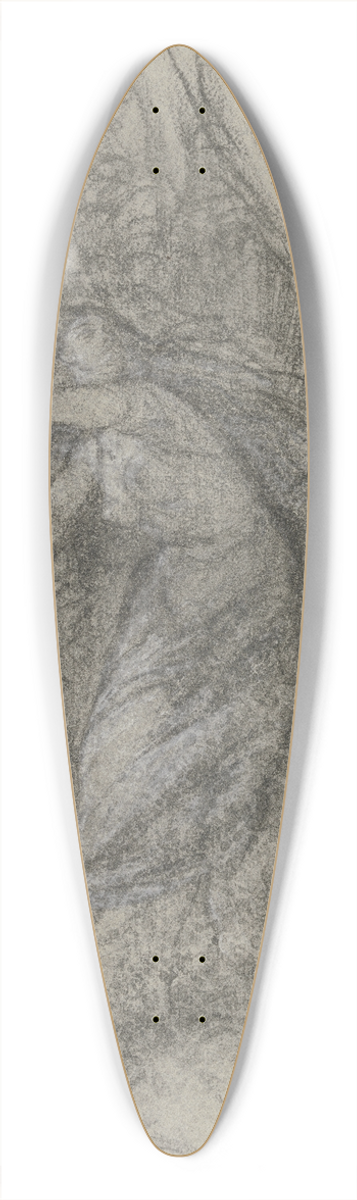 Victor Mller - Eine junge Frau im Walde, eine Axt schwingend 39.3 inch art pintail longboard deck