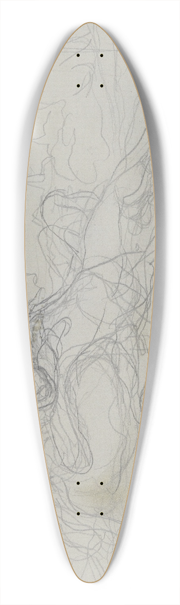 Victor Mller - Eine junge Frau und ein Jngling, den Kopf in ihren Scho gelegt, auf einem Hgel lagernd 39.3 inch art pintail longboard deck