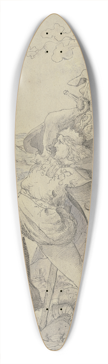 Victor Mller - Hustle and bustle 39.3 inch art pintail longboard deck