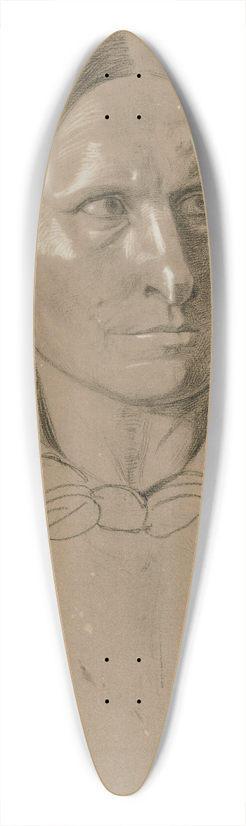 Victor Mller - Kopf einer Frau in Vorderansicht, den Blick nach rechts gerichtet 39.3 inch art pintail longboard deck