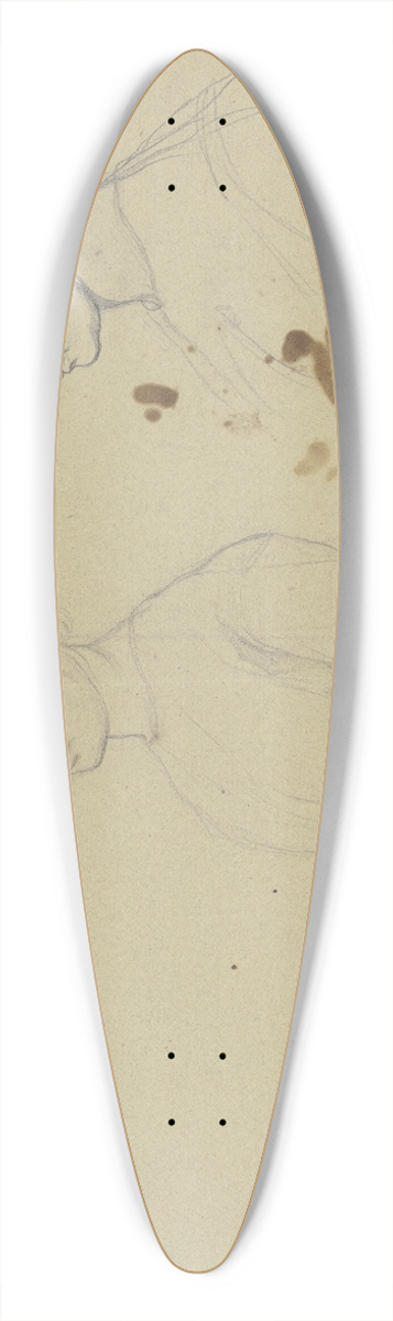 Victor Mller - Kopf und Figur der Frau aus Ritter Hartmut von Kronberg nimmt von seinen Angehrigen Abschied 39.3 inch art pintail longboard deck