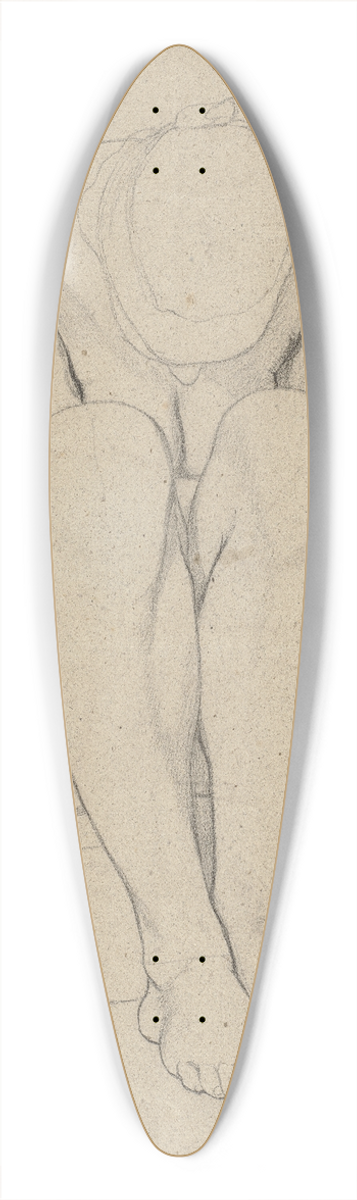 Victor Mller - Sitting female nude 39.3 inch art pintail longboard deck
