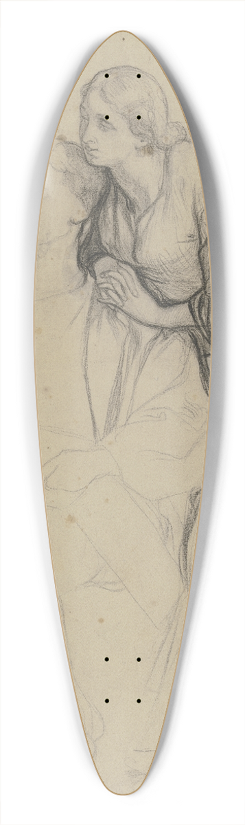 Victor Mller - Sitzender Hartmut, an dessen Schulter sich eine Frau lehnt, aus dem Ritter Hartmut von Kronberg bei dem Reformator Oecolampadius in Basel 39.3 inch art pintail longboard deck
