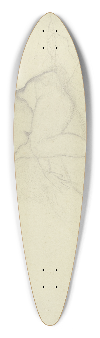 Victor Mller - Weiblicher sitzender Akt nach links, den linken Arm erhoben 39.3 inch art pintail longboard deck