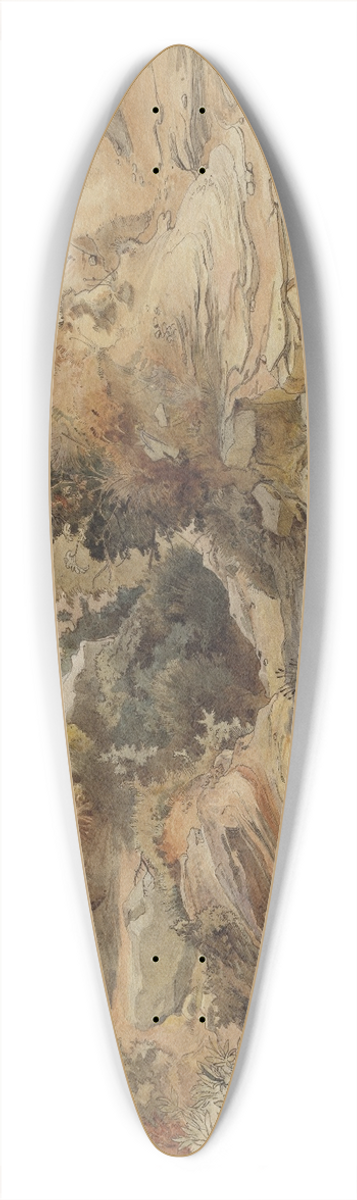 Victor Paul Mohn - The Sabine Hills and Rocca Santo Stefano, Seen from Civitella 39.3 inch art pintail longboard deck