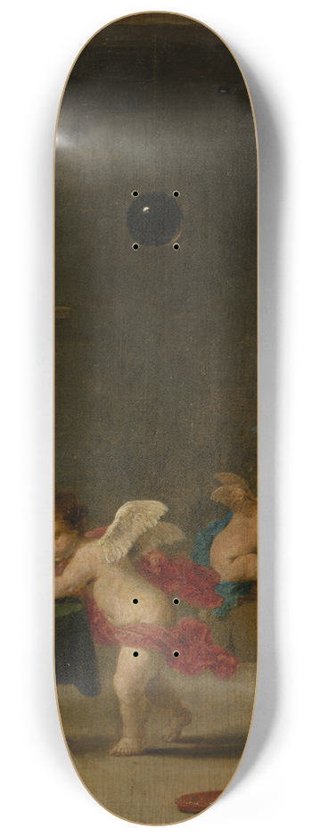 David Teniers The Younger - Amoretti in an Alchemists Workshop 8.25 inch art skate deck