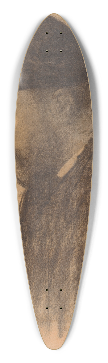 Vilhelm Hammershi - Portrt af Thorvald Bindesbll i profil mod venstre 39.3 inch art pintail longboard deck
