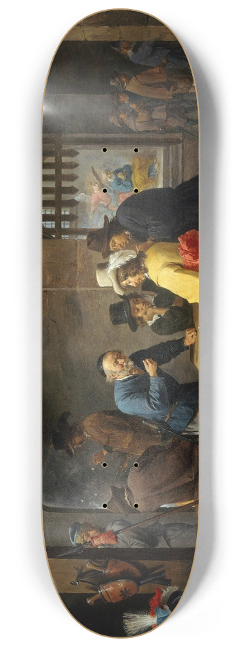 David Teniers The Younger - Guardroom with the Deliverance of Saint Peter 8.25 inch art skate deck