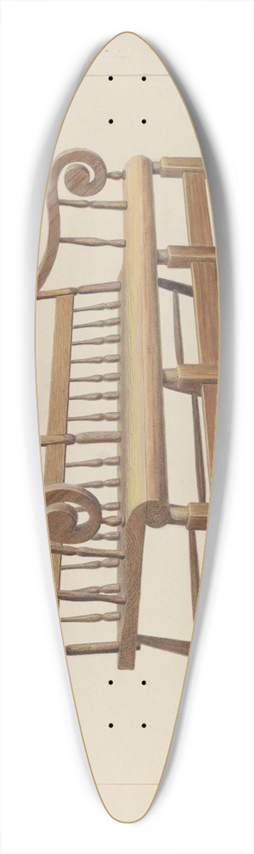 Vincent P. Rosel - Settee 39.3 inch art pintail longboard deck
