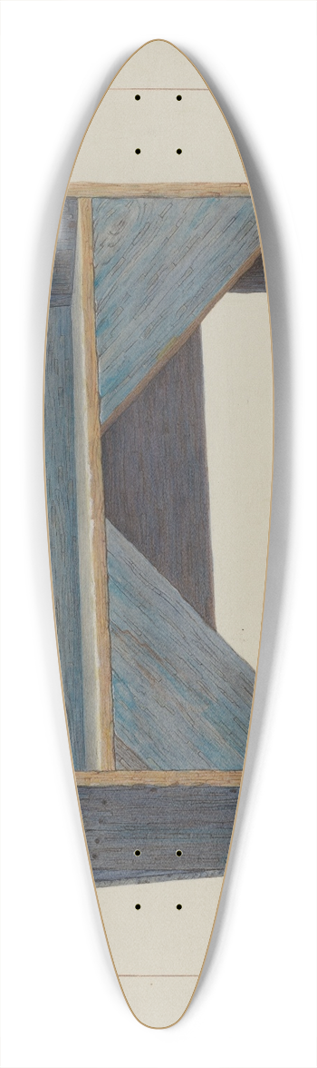 Vincent P. Rosel - Wagon Bench 39.3 inch art pintail longboard deck