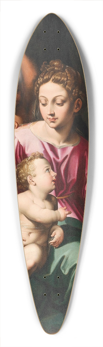 Vincent Sellaer - Madonna and Child with the Infant Saint John the Baptist and angels 39.3 inch art pintail longboard deck
