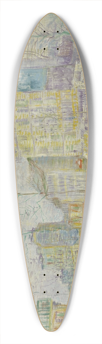 Vincent van Gogh - Boulevard de Clichy 39.3 inch art pintail longboard deck
